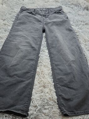 Old Navy Gray Wide-Leg Jeans